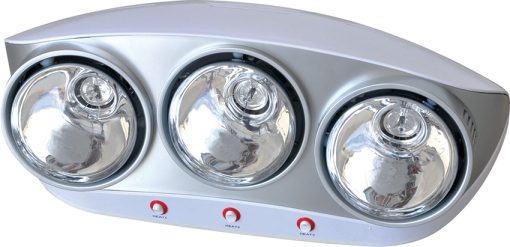 Đèn Sưởi Nhà Tắm Kottmann 3 Bóng Màu Bạc