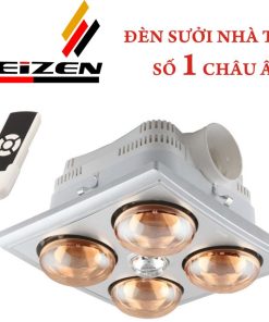 Đèn Sưởi Nhà Tắm Heizen 4 Bóng Âm Trần