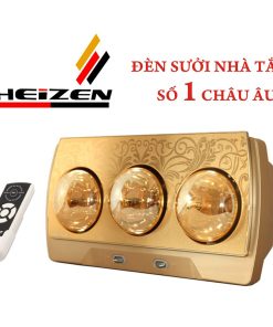 Đèn Sưởi Nhà Tắm Heizen 3 Bóng Vàng- Điều Khiển Từ Xa