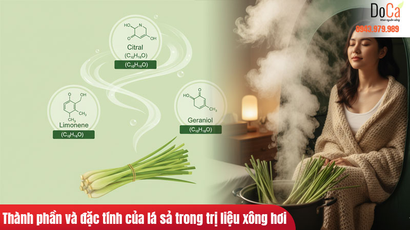 Thành phần và đặc tính của lá sả trong trị liệu xông hơi